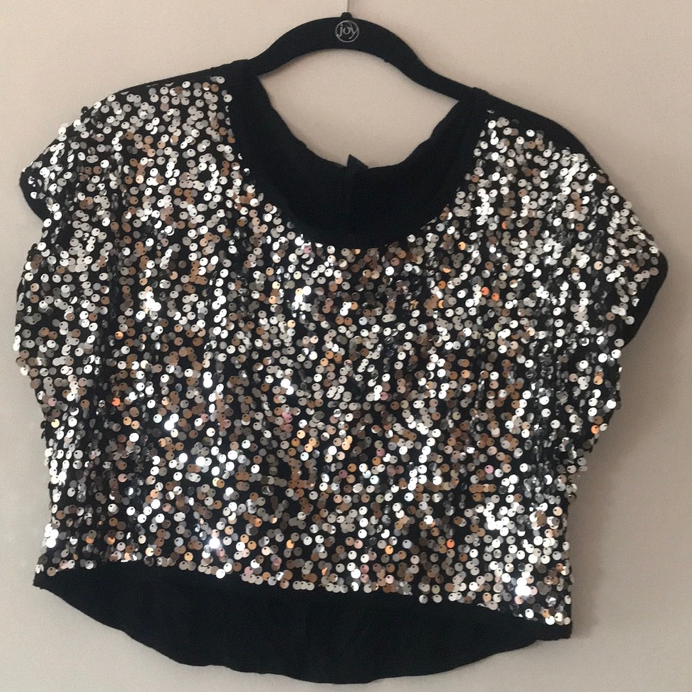 Sequin crop top.